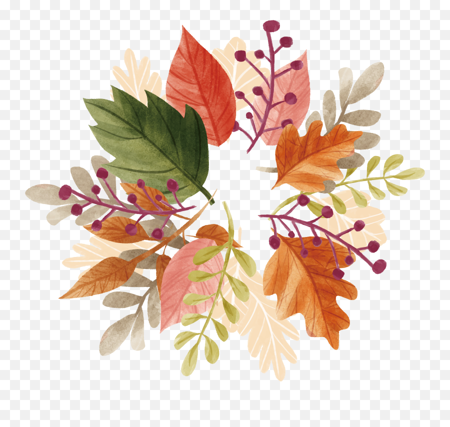 Autumn Leaf Box Transprent Png Free - Autumn Watercolor Leaves Transparent,Fall Transparent