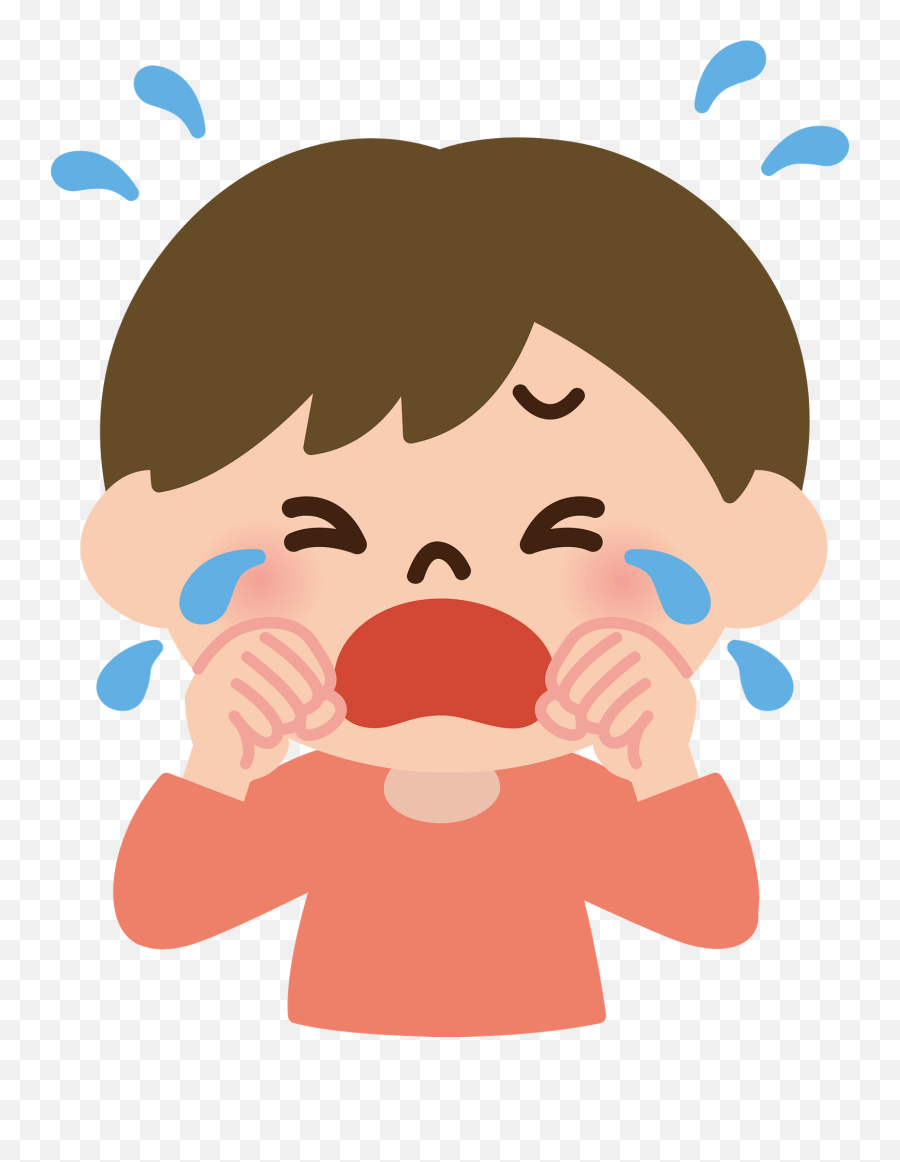 Little Boy Is Crying Clipart - Little Girl Crying Clipart Png,Crying Png