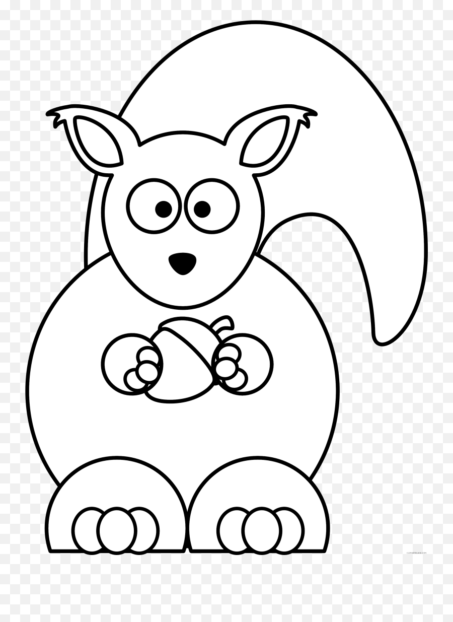 Animal Clipart Squirrel - Cartoon Drawing Polar Bear Png,Squirrel Clipart Png
