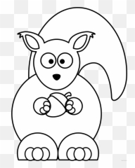 Animal Clipart Squirrel - Cartoon Drawing Polar Bear Png,Squirrel Clipart Png