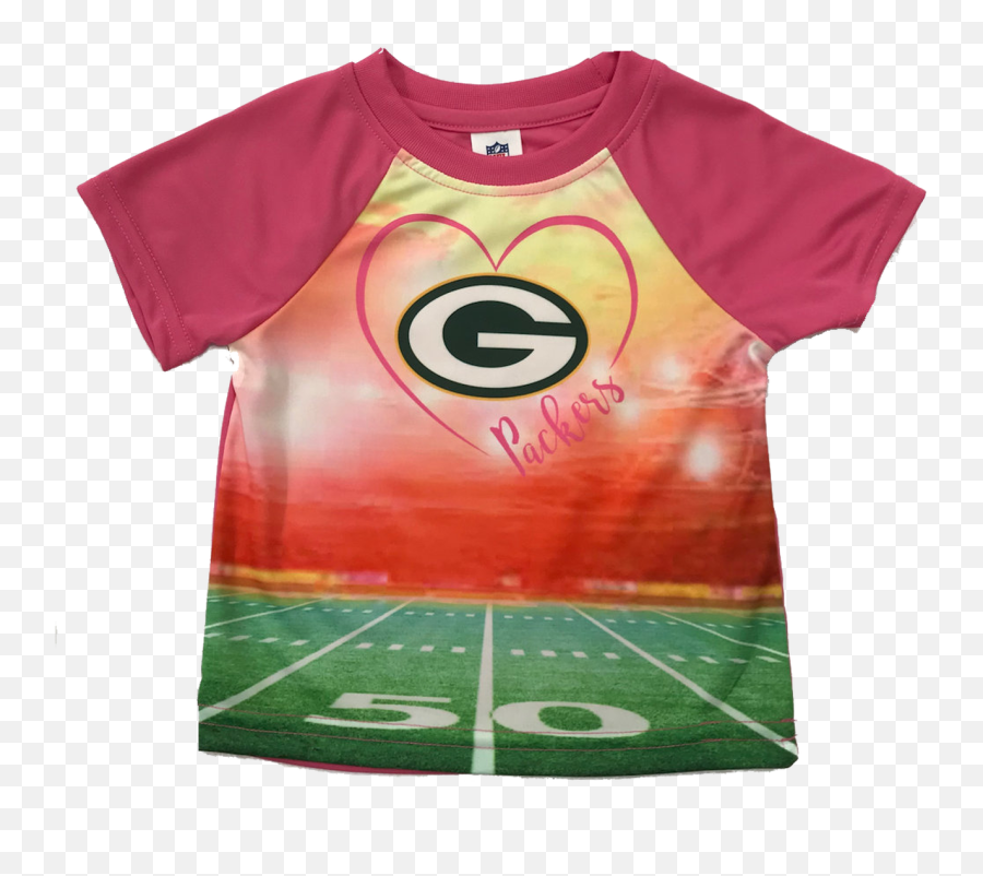 Green Bay Packers Infant Pink Synthetic Heart T - Shirt Green Bay Packers Png,Packers Logo Png