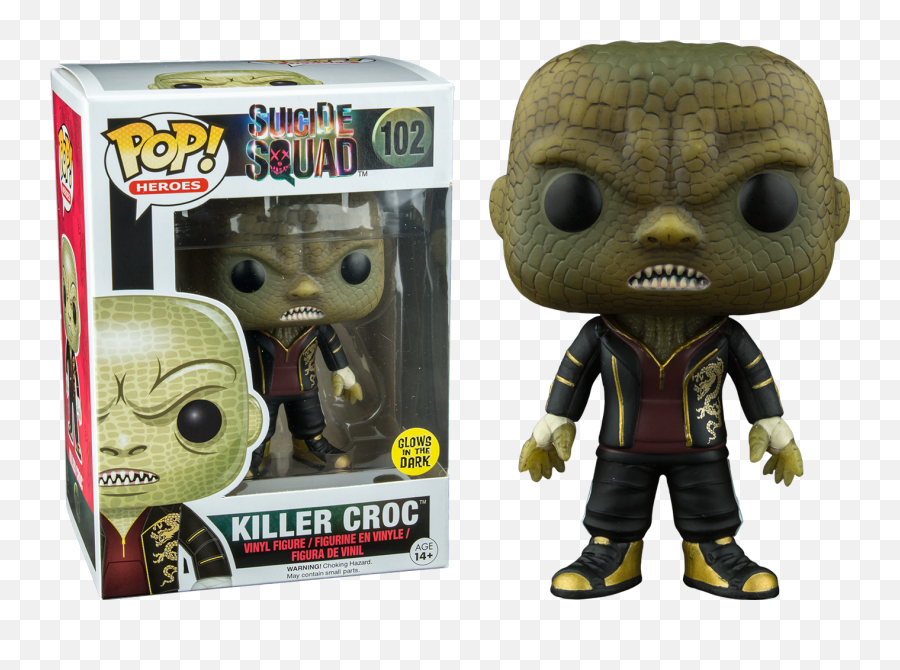 Details About Suicide Squad - Killer Croc Glow Us Exclusive Pop Vinyl Funko New Killer Croc Funko Pop Png,Suicide Squad Png