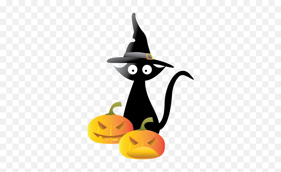 Cat Halloween Hauted Pampkins Scary - Black Cat Halloween Icon Png,Halloween Cat Png