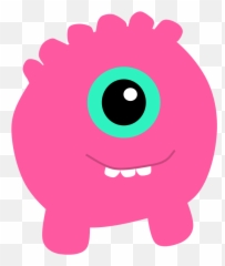Pink Monster Clip Art - Cute One Eyed Monsters png