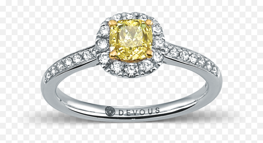 Devous Fancy Yellow Diamond Ring - Devous Jewels Santorini Ring Png,Yellow Diamond Png
