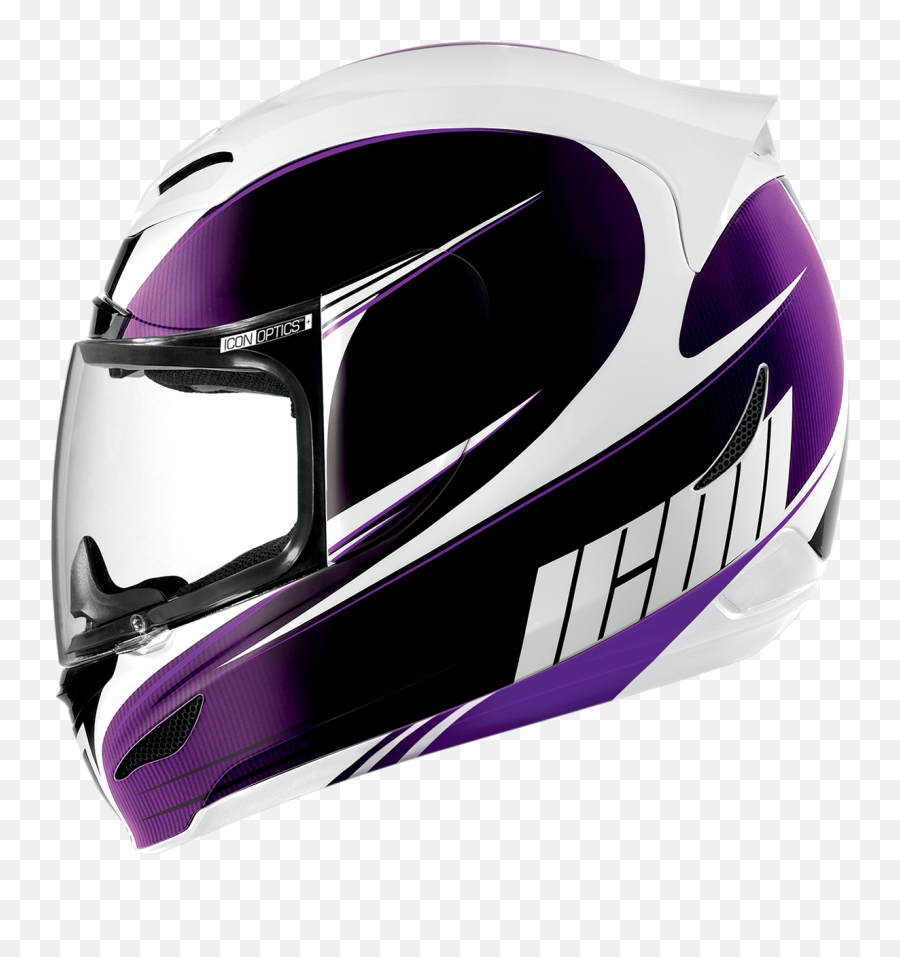 Womens Motorcycle Helmets - Helmet Violet And White Png,Icon Wolf Helmet