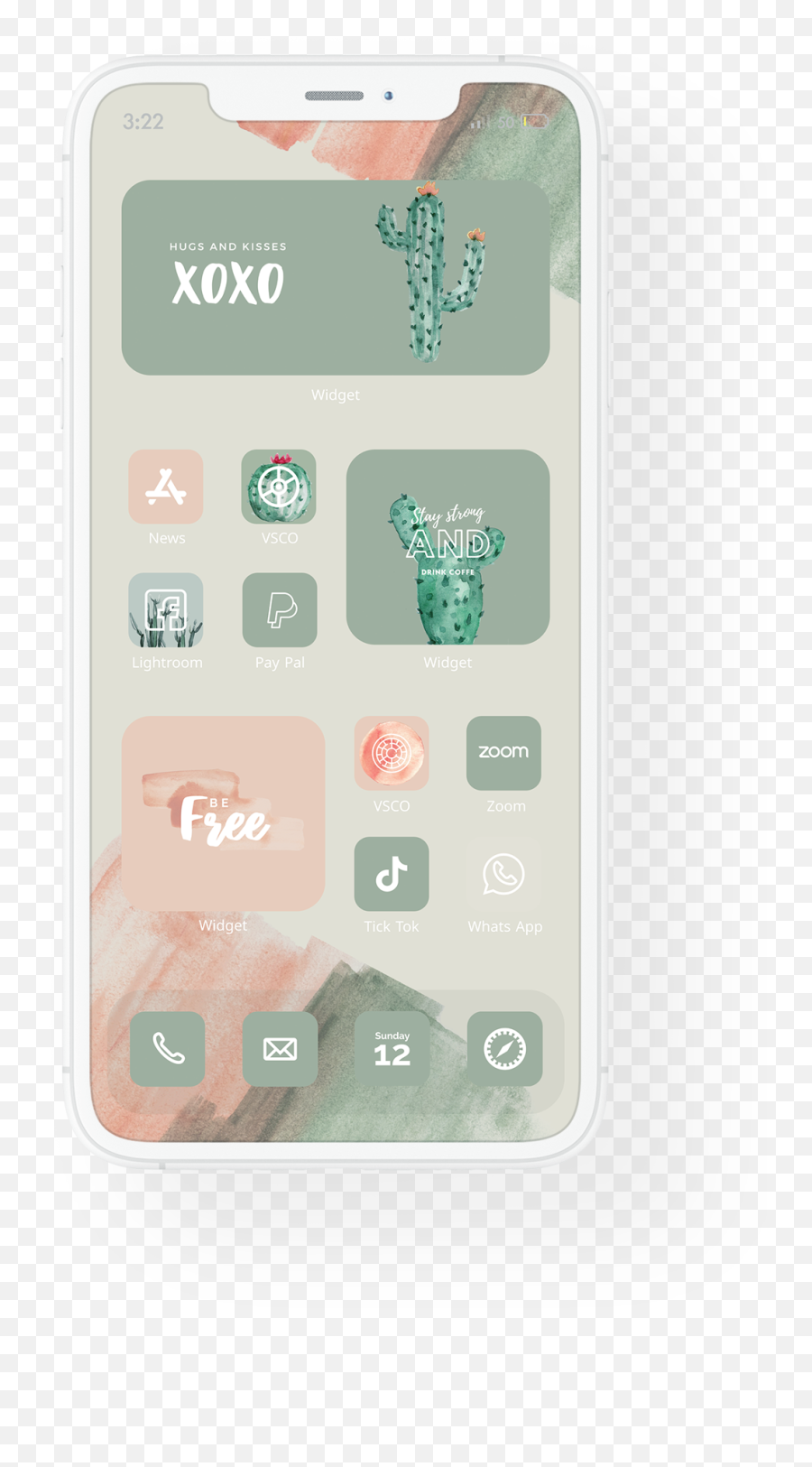 735 Ios 14 App Icons Pack Green Cactus - Vertical Png,Succulent Icon Transparent