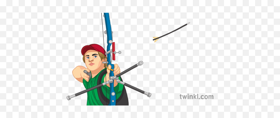Olympic Archer Illustration - Twinkl Arrow Png,Archer Png