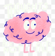 Thoughts Are Not Facts Mtv Sticker - Brain Think Gif png