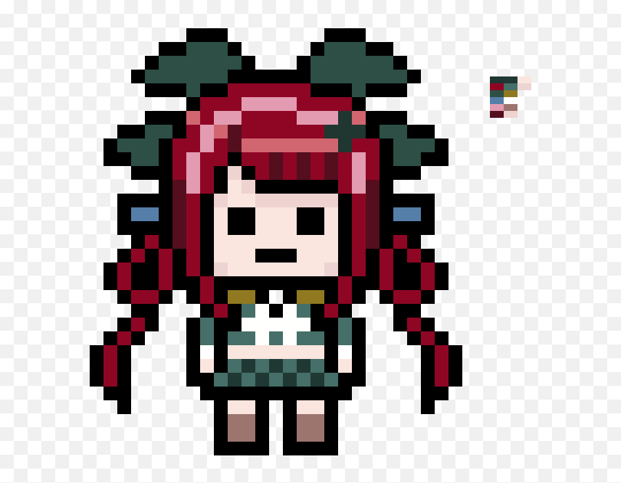 Pixel Art Gallery - Junko Danganronpa Perler Beads Png,Himiko Yumeno Icon