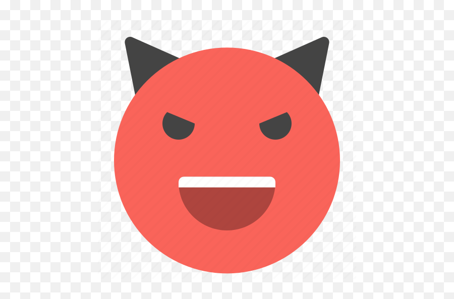 Devil Emoticons Evil Horn Smile Smiley Smiling Icon - Happy Png,Evil Smile Icon