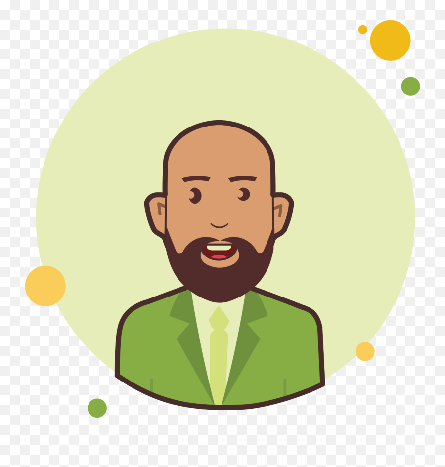 Bald Man In Green Jacket Icon - Man Full Size Png Download Woman With Earrings Clipart,Icon Jacket Size
