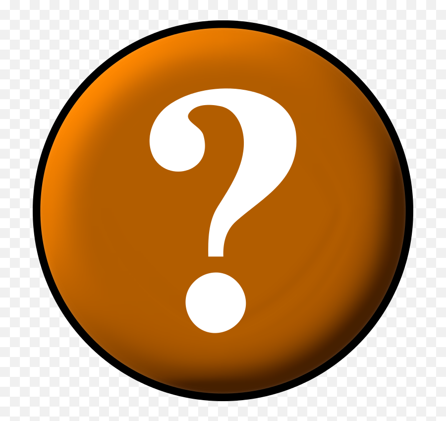 Circle Question Orange - Brown Question Mark Icon Clipart Question Mark Vector Brown Png,Questions Mark Icon