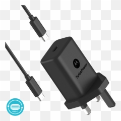 Motorola Turbopower 27 Wall Charger With Usb - USBC E20 png