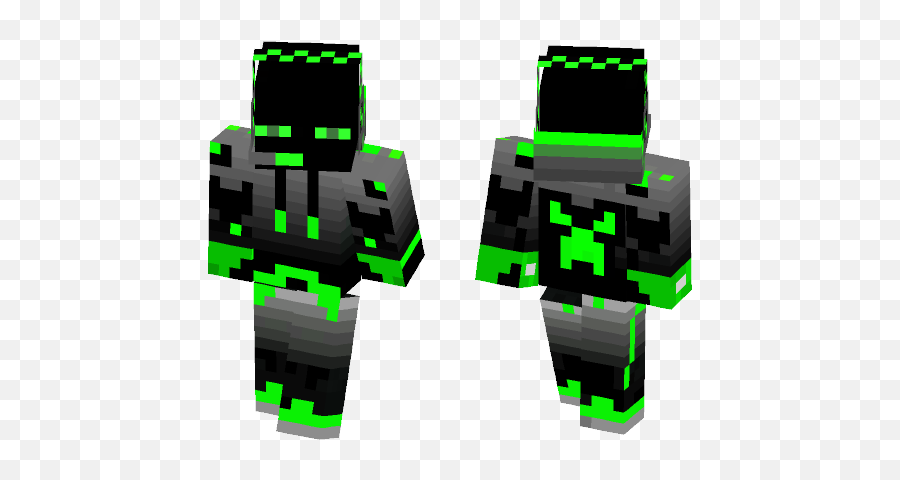 Download Green Enderman Minecraft Skin - Download Skin Minecraft Enderman Png,Minecraft Enderman Png