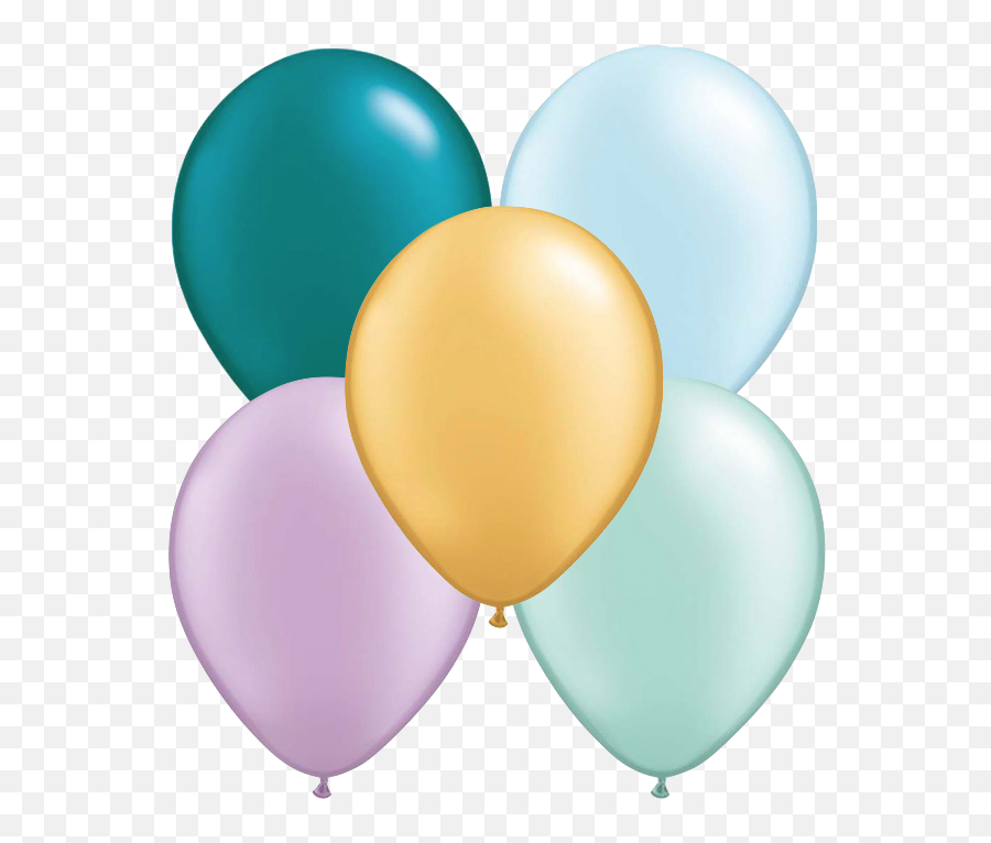 Download Mini Pearl Mermaid Mix Balloons - Balloon Png Image Silver Balloon,Balloon Transparent Background