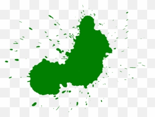 Green Paint Splatters Transparent - Splash Png