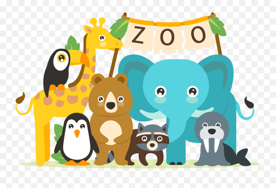 Transparent Background Zoo Clipart - Zoo Clipart Transparent Background Png,Animals Transparent Background
