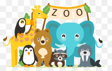 Transparent Background Zoo Clipart - Zoo Clipart Transparent Background Png,Animals Transparent Background