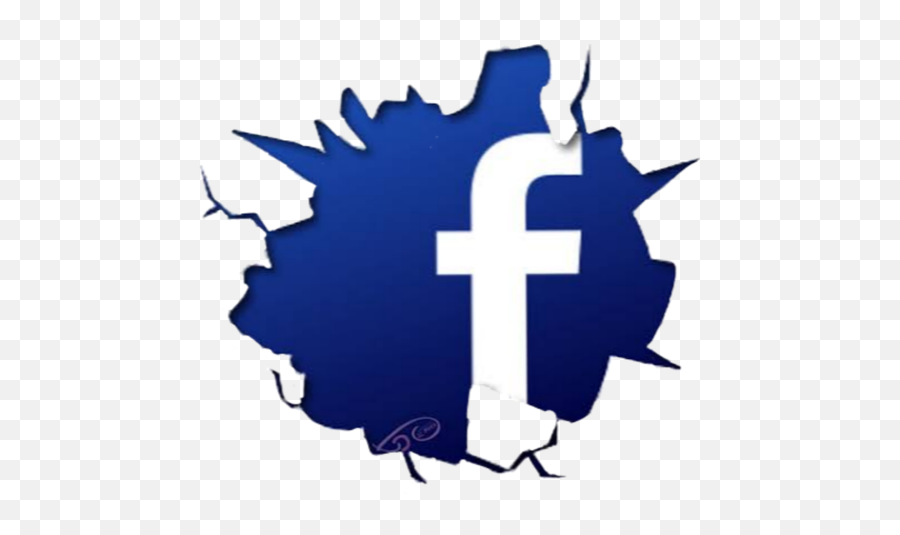 Cracked Facebook Vector Graphic - Facebook Logo Png,Facebook Logo Vector Free