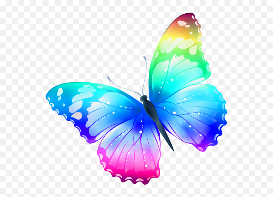 Colorful Butterfly Png Image File Blue