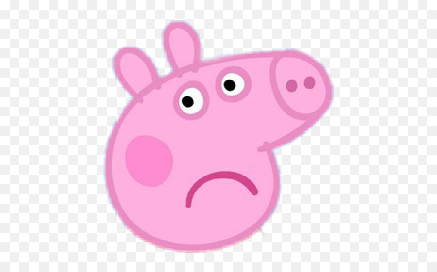 Peppapig Peppa Pig Sad - Sticker By Osana Longbottom Peppa Pig Head Png,Pig Transparent