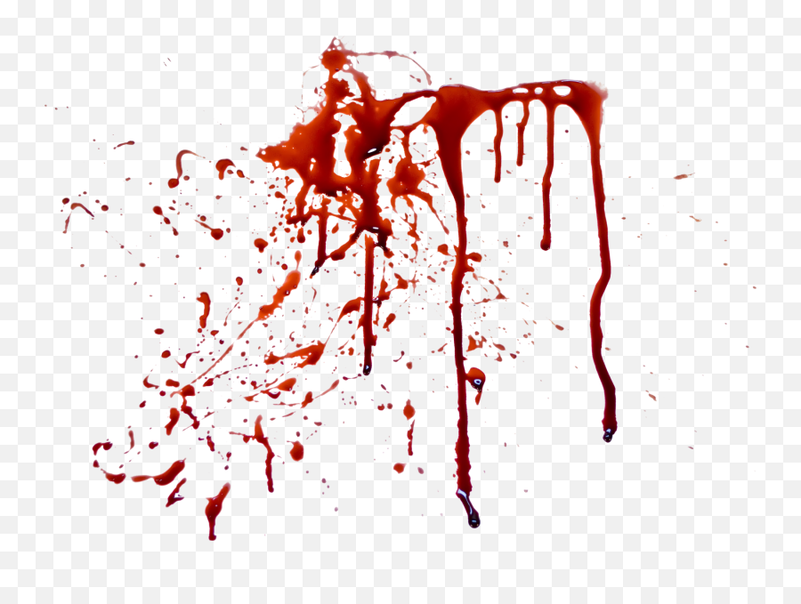 Realistic Dripping Blood Png 2 Image - Blood Splatter Blood Dripping Transparent,Dripping Blood Png