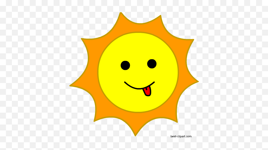 Free Sun Clip Art Images And Graphics - Cartoon Sun Sticking Out Tongue Png,Smiling Sun Png