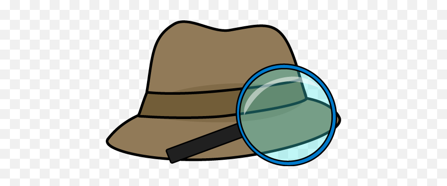 Magnifying Glass Clipart Transparent Background - Clipartingcom Magnifying Glass And Hat Png,Magnifying Glass Transparent Background