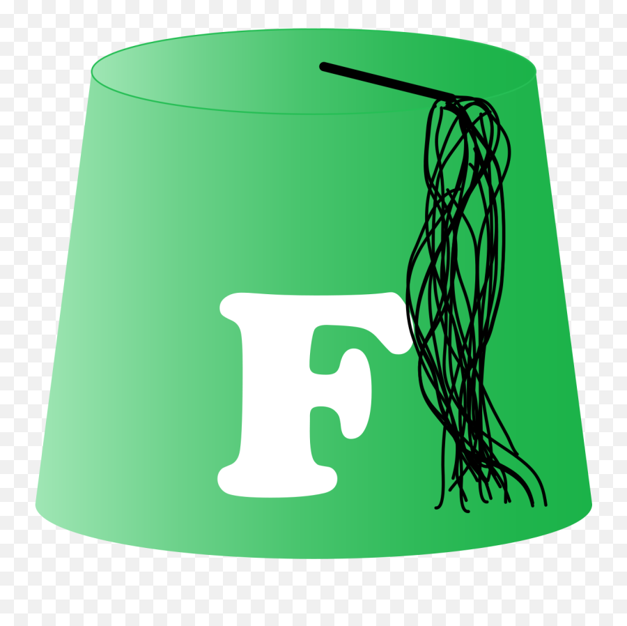 Green Fez White F - Portable Network Graphics Png,Fez Png