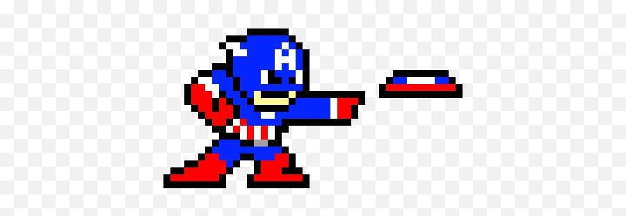 Captain America Shield Throw Pixel Art Maker - Capitão America Pixel Art Png,Captain America Shield Png