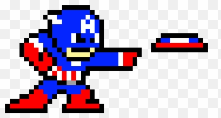 Captain America Shield Throw Pixel Art Maker - Capitão America png