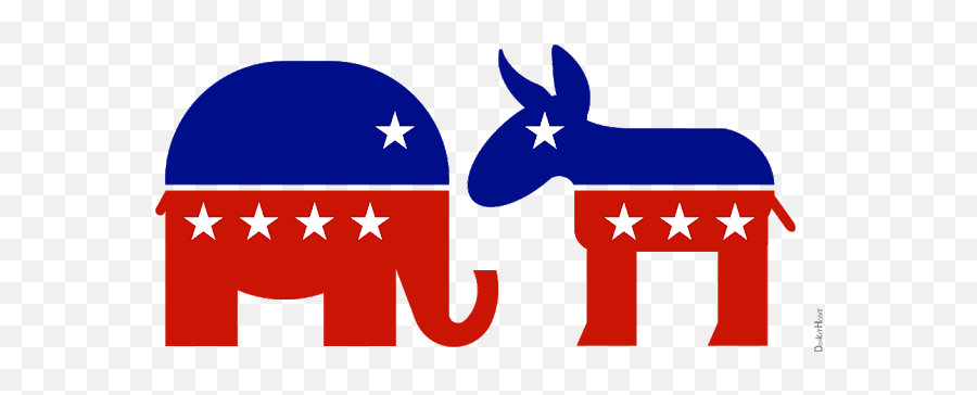 Download Republican Elephant And The - Republican And Democrat Icons Png,Republican Elephant Png