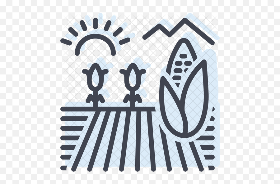 Corn Field Icon Of Colored Outline - Crop Field Icon Png,Corn Field Png