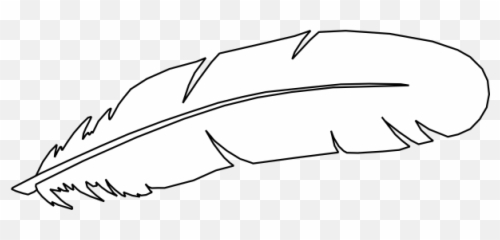 Turkey Feather Clipart Png - White Vector