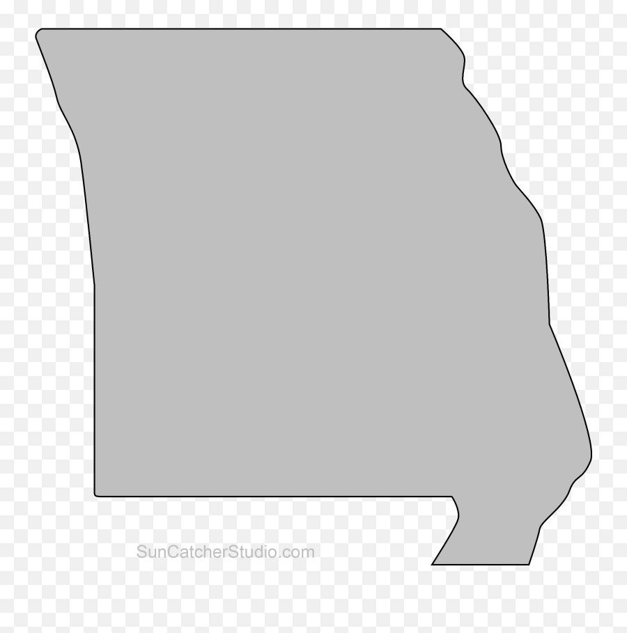 State Outlines Maps Stencils Patterns Clip Art All 50 - Outline Missouri Shape Png,Us Map Outline Png