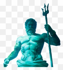 Statue Art Sculpture - Poseidon Transparent Png,Poseidon Png
