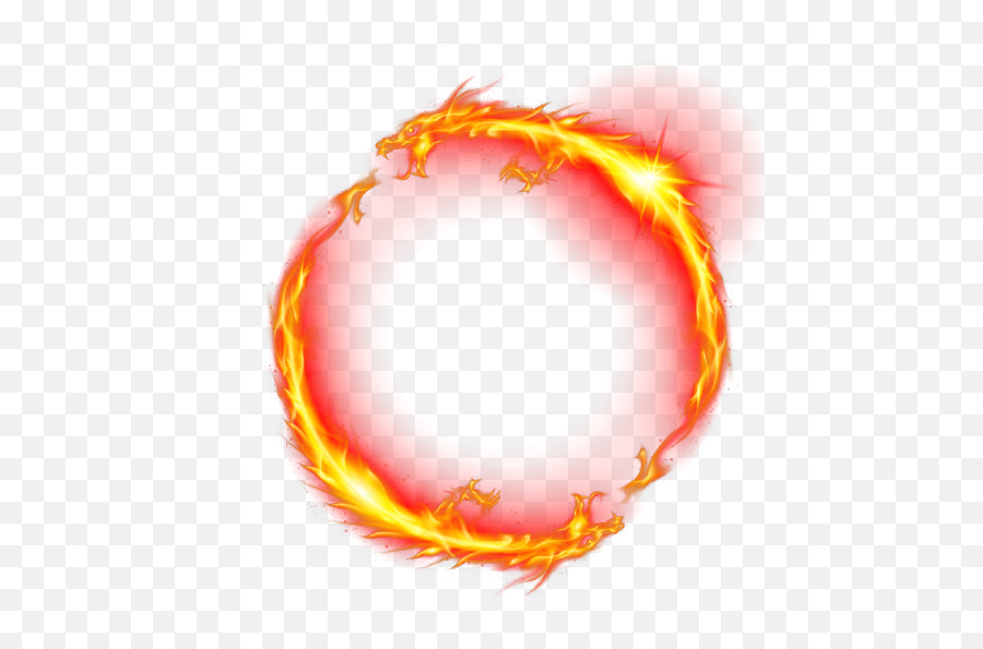 Download Fire Ring Dragon Flame Icon - Blue Fire Circle Png,Flame Circle Png