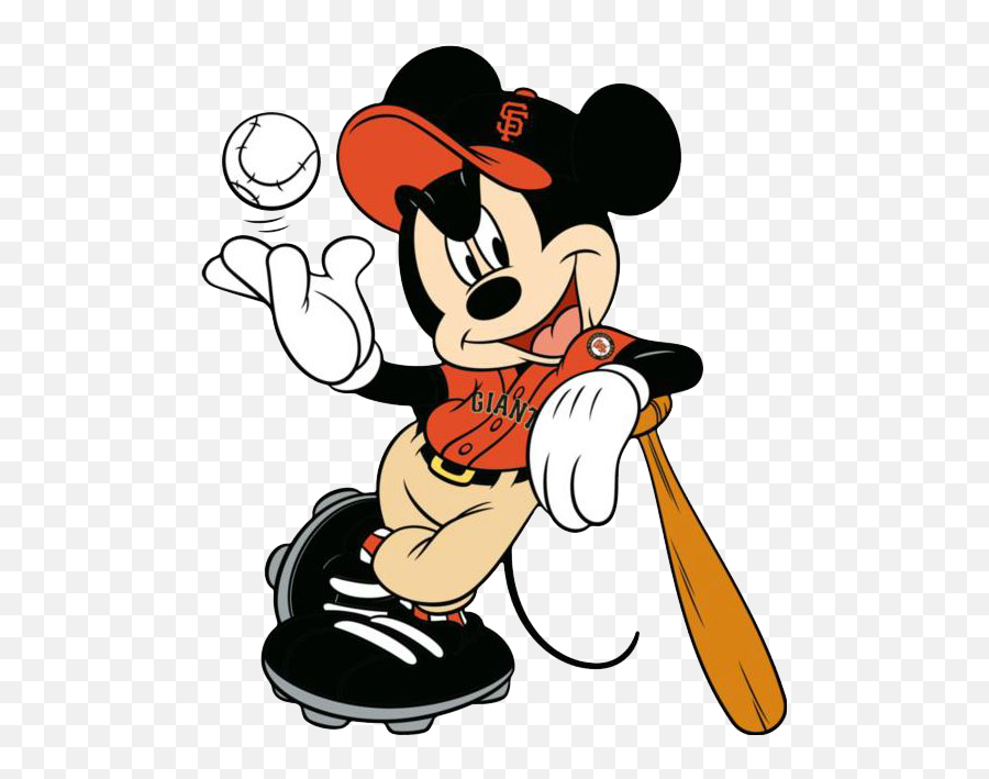 Giants Baseball Clipart - Mickey Mouse Baseball Png,Giants Png