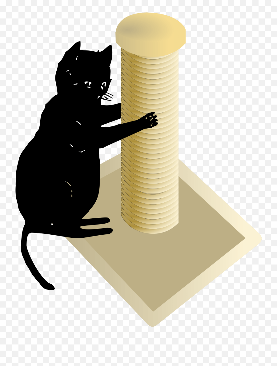 Cat Scratch Post Clipart - Cat Scratching Post Cartoon Png,Scratch Cat Png