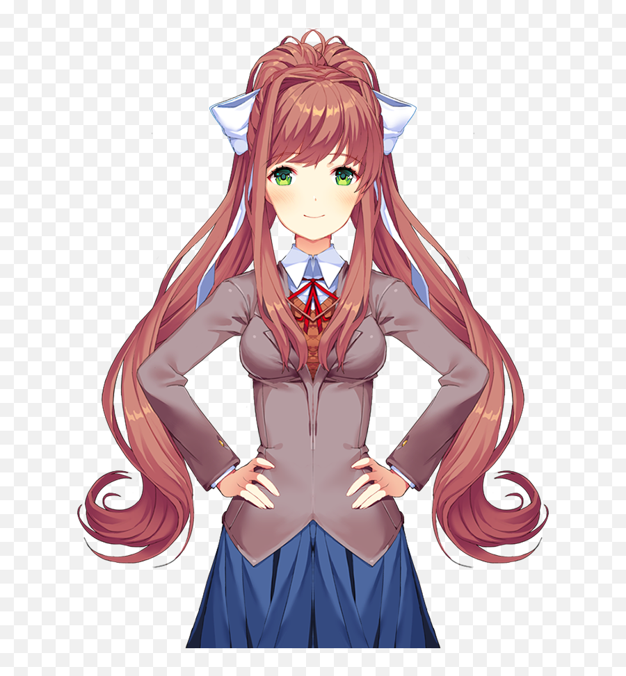 Doki Literature Club Ddlc Monika Png Free Transparent Png Images Pngaaa Com - monika look in roblox