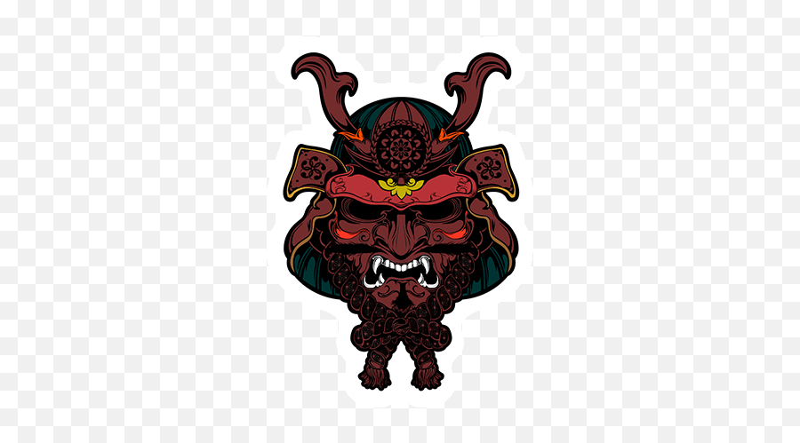 Samurai Mask Tattoo - Samurai Mask Transparent Background Png,Samurai Helmet Png