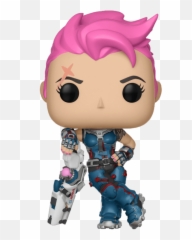 Download Zarya Pop Vinyl Figure - Pink Hair Funko Pop Png,Zarya Transparent