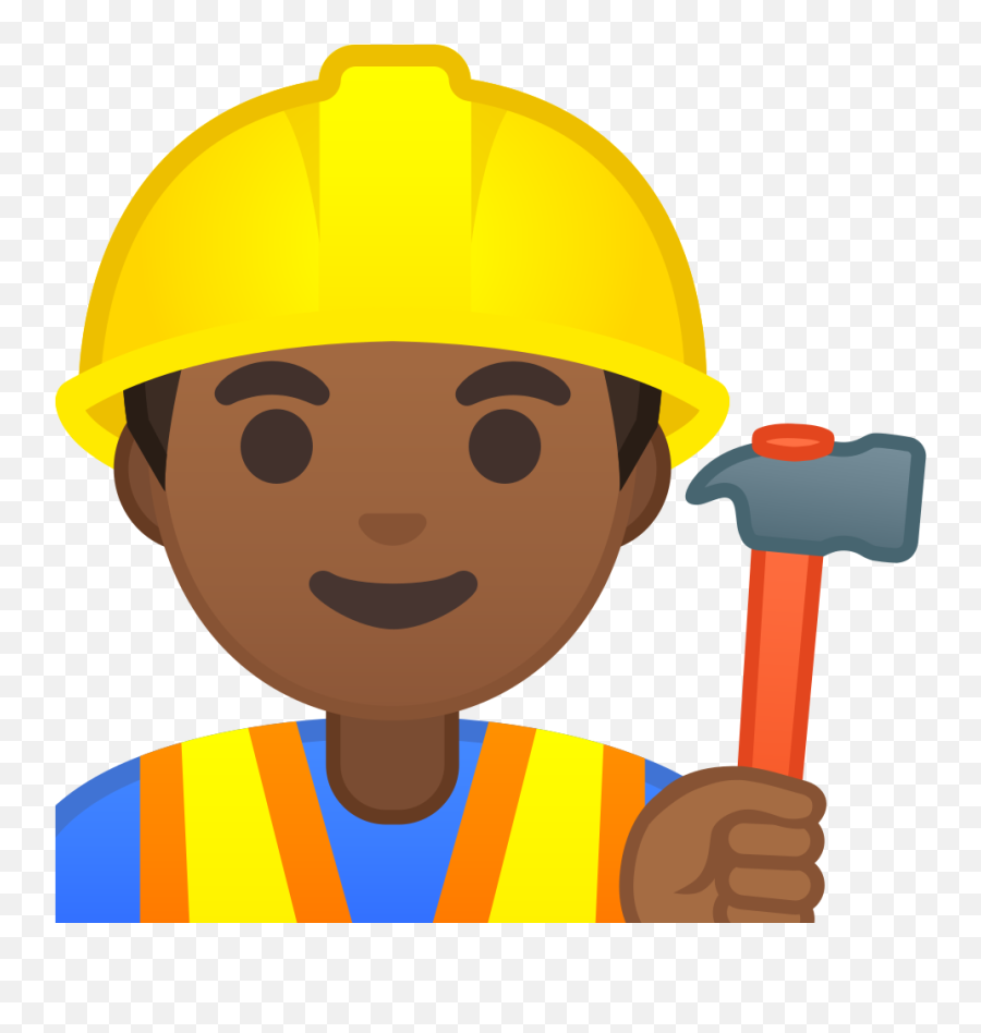 Medium Dark Skin Tone Icon - Construction Emoji Png,Man Emoji Png