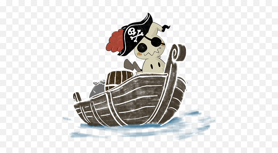 Mimikyu Sailing Pirate Portable Battery Charger - Piracy Png,Mimikyu Transparent