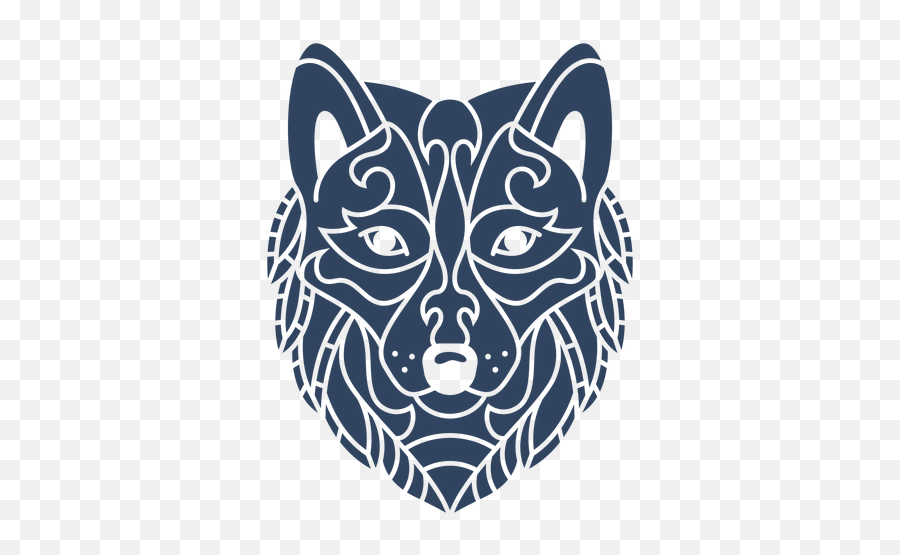 Mandala Wolf Head Blue - Transparent Png U0026 Svg Vector File Automotive Decal,Blue Wolf Logo