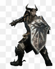 Inquisition - Qunari With Sword And Shield png