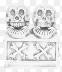 Booze Dual Skull Incense Chamber - png