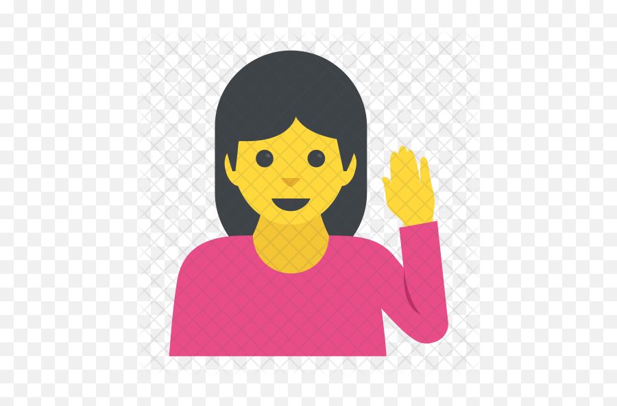 Woman Raising Hand Icon - Illustration Png,Woman Hand Png