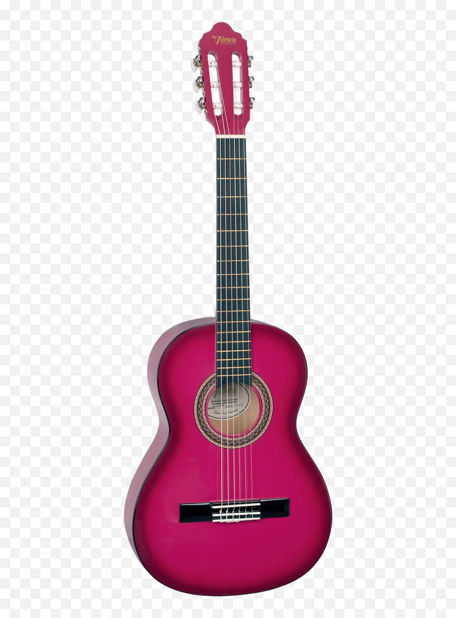 Valencia 100 Series Classical Acoustic Guitar 34 Size Pink Burst - Valencia Guitar Black Png,Classical Guitar Icon